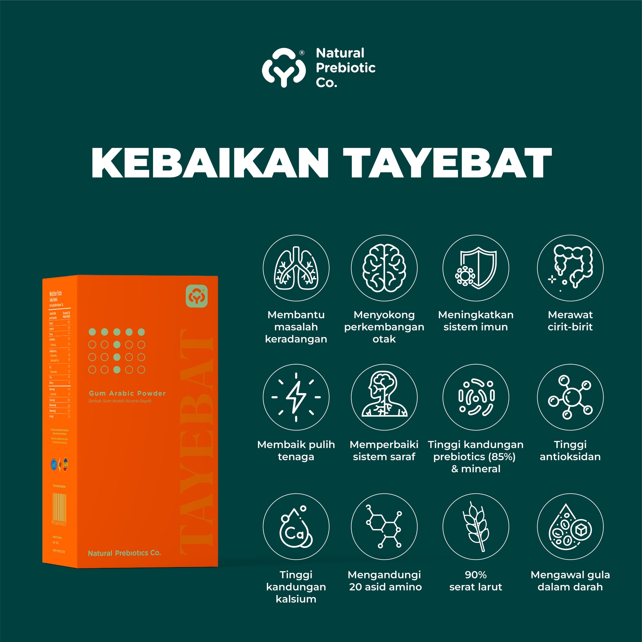 serbuk gum arabik arabic powder supplement